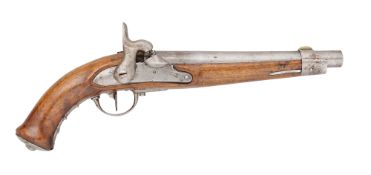A GERMAN (WURTTEMBERG) 14 BORE PERCUSSION MODEL 1817/40 MILITARY PISTOL, N. 3296, DATED 1824,