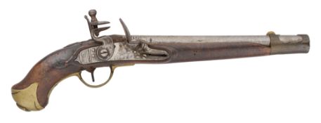A BAVARIAN 15 BORE FLINTLOCK GENDARMERIE PISTOL, REIGNS OF CHARLES THEODORE (1779-1799),