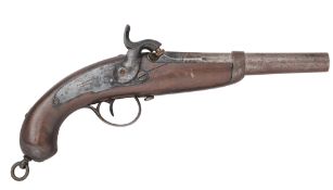 A LIÈGE 16 BORE PERCUSSION MODEL 1846 MILITARY PISTOL FOR PIEDMONT, REIGN OF CHARLES ALBERT