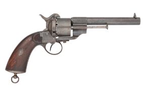 A SWEDISH CONTRACT LEFAUCHEUX PATENT 64 BORE PIN-FIRE MODEL 1863 MILITARY SIX-SHOT REVOLVER BY