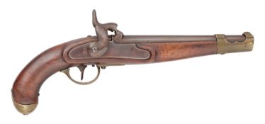 AN AUSTRIAN 15 BORE PERCUSSION MODEL 1851 MILITARY PISTOL, MID-19TH CENTURY, REIGN OF FRANZ JOSEPH