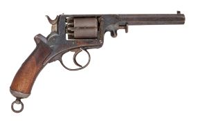 A LIÈGE DUTCH CONTRACT 54 BORE PERCUSSION ADAMS PATENT FIVE-SHOT MILITARY OR NAVY REVOLVER,