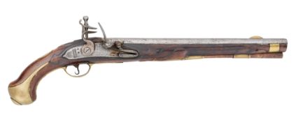 A PRUSSIAN 14 BORE FLINTLOCK MODEL 1727 MILITARY HOLSTER PISTOL, REIGN OF FREDERICK WILLIAM I