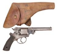 AN ENGLISH 54 BORE PERCUSSION ADAMS PATENT FIVE-SHOT REVOLVER THOUGHT TO BE FOR NEW ZEALAND