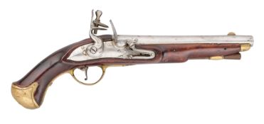 A SWEDISH 16 BORE FLINTLOCK MODEL 1839 POSTAL PISTOL, REIGN OF CHARLES XIV JOHN (1818-1844)
