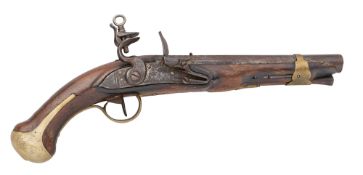 A SPANISH 12 BORE FLINTLOCK MODEL 1752 NAVAL PISTOL, REIGN OF FERDINAND VI (1746-1759)
