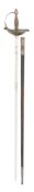 A RARE SPANISH SILVER-MOUNTED OFFICER’S DRESS SWORD, DATED 1856