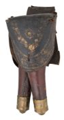 A PAIR OF EUROPEAN OR SOUTH AMERICAN SADDLE-HOLSTERS, 19TH CENTURY