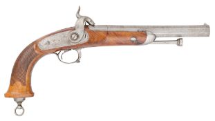 A FRENCH 18 BORE PERCUSSION OFFICER’S PISTOL, REIGN OF LOUIS-PHILIPPE (1830-1848)