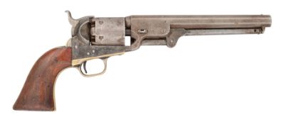 AN AMERICAN COLT MODEL 1851 NAVY PERCUSSION REVOLVER WITH JAPANESE INSCRIPTION