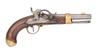 A SAXON 14 BORE PERCUSSION MODEL 1813 MILITARY PISTOL, REIGN OF FREDERICK AUGUSTUS (1836-1854)