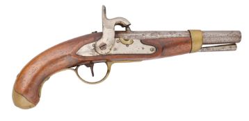 A DUTCH 14 BORE PERCUSSION MODEL 1815 MILITARY PISTOL, REIGN OF WILLIAM II (1840-1849)