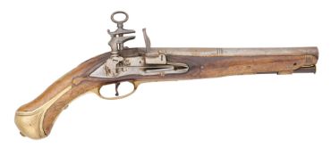 A NEAPOLITAN 18 BORE FLINTLOCK NAVAL BELT PISTOL, REIGN OF FERDINAND IV (1759-1799)
