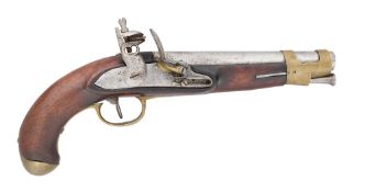 A DUTCH 12 BORE FLINTLOCK NAVAL BELT PISTOL OF MODEL 1815 TYPE, REIGN OF WILLIAM I (1815-1840)