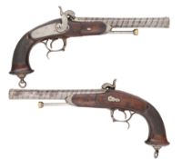 A PAIR OF FRENCH 16 BORE PERCUSSION OFFICER’S PISTOLS, REIGN OF LOUIS-PHILIPPE (1830-1848)