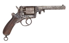 A LIÈGE DUTCH CONTRACT 54 BORE PERCUSSION ADAMS PATENT FIVE-SHOT MILITARY REVOLVER