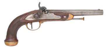 A FRENCH 15 BORE PERCUSSION MODEL 1816/22 OFFICER’S PISTOL, DATED 1847, REIGN OF LOUIS-PHILLIPE