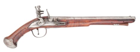A SWEDISH 22 BORE FLINTLOCK MODEL 1716 MILITARY OR NAVAL PISTOL, PROBABLY REIGN OF GUSTAV III