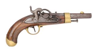 A SAXON 14 BORE PERCUSSION MODEL 1813 MILITARY PISTOL, REIGN OF FREDERICK AUGUSTUS (1836-1854)