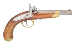 A RUSSIAN 26 BORE PERCUSSION RIFLED MILITARY PISTOL, MID-19TH CENTURY, REIGN OF NICHOLAS I