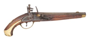 A RUSSIAN 13 BORE FLINTLOCK MODEL 1809 DRAGOON BELT PISTOL, DATED 1813, REIGN OF ALEXANDER I