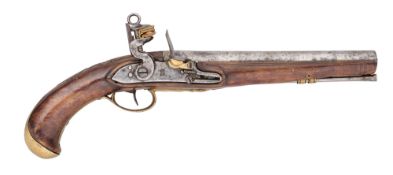 A NEAPOLITAN 12 BORE FLINTLOCK OFFICER’S PISTOL, REIGN OF FERDINAND IV (1759-1799)