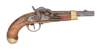 A PRUSSIAN (COLOGNE) 14 BORE PERCUSSION MILITARY PISTOL, REIGN OF FREDERICK WILLIAM IV (1840-1861)