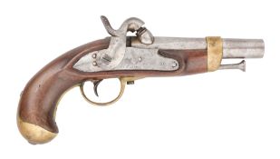 AN ITALIAN (PIEDMONT) 22 BORE PERCUSSION CARABINIERI PISTOL, REIGN OF VICTOR EMMANUELLE II