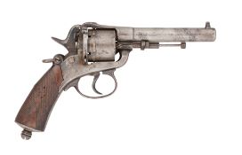 A DANISH 52 BORE PIN-FIRE MODEL 1865 MILITARY SIX-SHOT REVOLVER BY KRONBORG GEVAEFABRIK, NO. 584,
