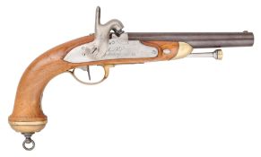 A 15 BORE PERCUSSION MODEL 1816/33 EXPERIMENTAL MILITARY PISTOL, REIGN OF LOUIS XVIII (1814-1824)
