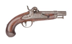 A FRENCH 23 BORE PERCUSSION MODEL 1822 MILITARY PISTOL, NO. 99, REIGN OF LOUIS-PHILIPPE (1830-1848)