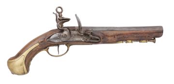 A SPANISH 13 BORE FLINTLOCK NAVAL PISTOL, REIGN OF CHARLES III (1759-1788)