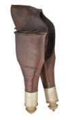 A PAIR OF EUROPEAN SADDLE-HOLSTERS, MID-19TH CENTURY