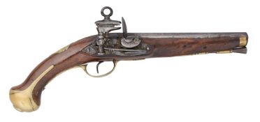 A SPANISH 12 BORE MIQUELET-LOCK MODEL 1798/15 MILITARY PISTOL, REIGN OF CHARLES IV (1813-1833)
