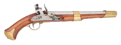 A SWEDISH 20 BORE FLINTLOCK MODEL 1807/20 MILITARY HOLSTER PISTOL, REIGN OF KARL XIV JOHAN