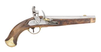 A PRUSSIAN 16 BORE FLINTLOCK MILITARY PISTOL, REIGN OF FREDERICK WILLIAM III (1797-1840)