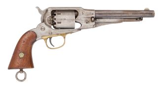 A LIÈGE CONTRACT REMINGTON .36 PERCUSSION NEW MODEL NAVY SIX-SHOT REVOLVER, NOS. 4898 AND 33,