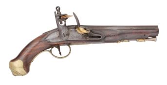 AN ITALIAN (PIEDMONT) 15 BORE FLINTLOCK MODEL 1814 NAVAL BELT PISTOL, REIGN OF VICTOR EMMANUEL I