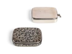 TWO VICTORIAN SILVER VESTA CASES, 1886/87