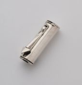 A VICTORIAN SILVER COMBINED CIGAR CUTTER VESTA CASE, THOMAS JOHNSON, LONDON, 1887
