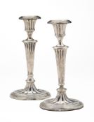 A PAIR OF SCOTTISH EDWARDIAN SILVER CANDLESTICKS, HAMILTON & INCHES, EDINBURGH, 1903