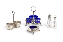 A GROUP OF VICTORIAN CONDIMENT SILVER