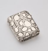 A VICTORIAN SILVER VESTA CASE, GEORGE HEATH, LONDON, 1885