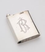 A VICTORIAN SILVER NOVELTY COMBINED PROPELLING PENCIL VESTA CASE, A.H. WOODWARD OF BIRMINGHAM, CHEST