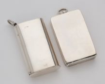 TWO VICTORIAN SILVER VESTA CASES, BOTH THORNHILL & CO., LONDON, 1884/86