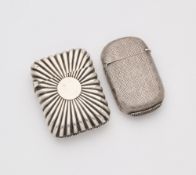 TWO VICTORIAN SILVER VESTA CASES, BOTH BIRMINGHAM, 1885/87
