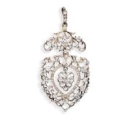 A SILVER AND PASTE PENDANT, UNMARKED, 1900s