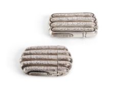 TWO VICTORIAN SILVER VESTA CASES, BOTH BIRMINGHAM, 1884