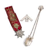 THREE ITEMS OF VICTORIAN SILVER CEREMONIAL REGALIA