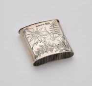 A VICTORIAN SILVER 'AESTHETIC MOVEMENT' VESTA CASE, HILLIARD & THOMASON, BIRMINGHAM, 1884